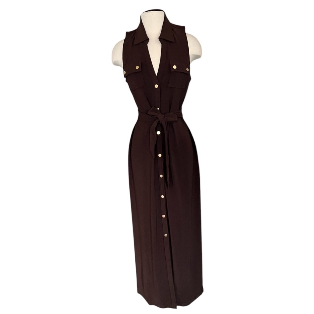 Boston Proper Brown Maxi Dress